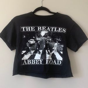 Beatles crop top t-shirt